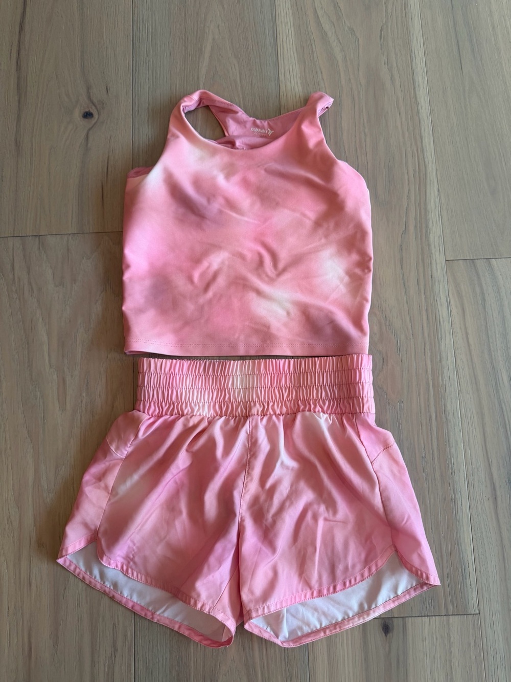 Old Navy Pink Girls Tank Top & Elastic Waist Shorts Set